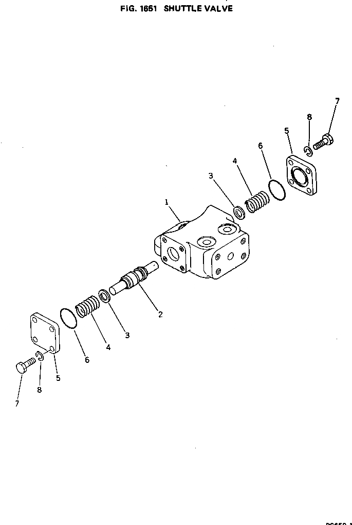 Схема запчастей Komatsu PC650-1 - РАСПРЕДЕЛИТ. КЛАПАН УПРАВЛ-Е РАБОЧИМ ОБОРУДОВАНИЕМ