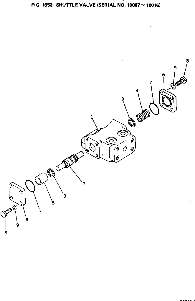 Схема запчастей Komatsu PC650-1 - РАСПРЕДЕЛИТ. КЛАПАН(№7-) УПРАВЛ-Е РАБОЧИМ ОБОРУДОВАНИЕМ