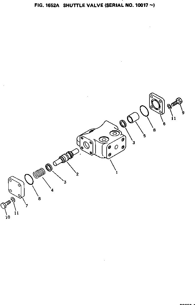 Схема запчастей Komatsu PC650-1 - РАСПРЕДЕЛИТ. КЛАПАН(№7-) УПРАВЛ-Е РАБОЧИМ ОБОРУДОВАНИЕМ