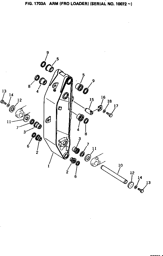 Схема запчастей Komatsu PC650-1 - РУКОЯТЬ (ДЛЯ ПОГРУЗ.)(№7-) РАБОЧЕЕ ОБОРУДОВАНИЕ