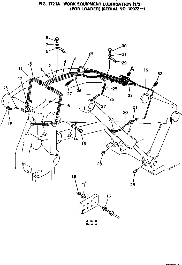 Схема запчастей Komatsu PC650-1 - РАБОЧЕЕ ОБОРУДОВАНИЕ СМАЗКА (/) (ДЛЯ ПОГРУЗ.)(№7-) РАБОЧЕЕ ОБОРУДОВАНИЕ