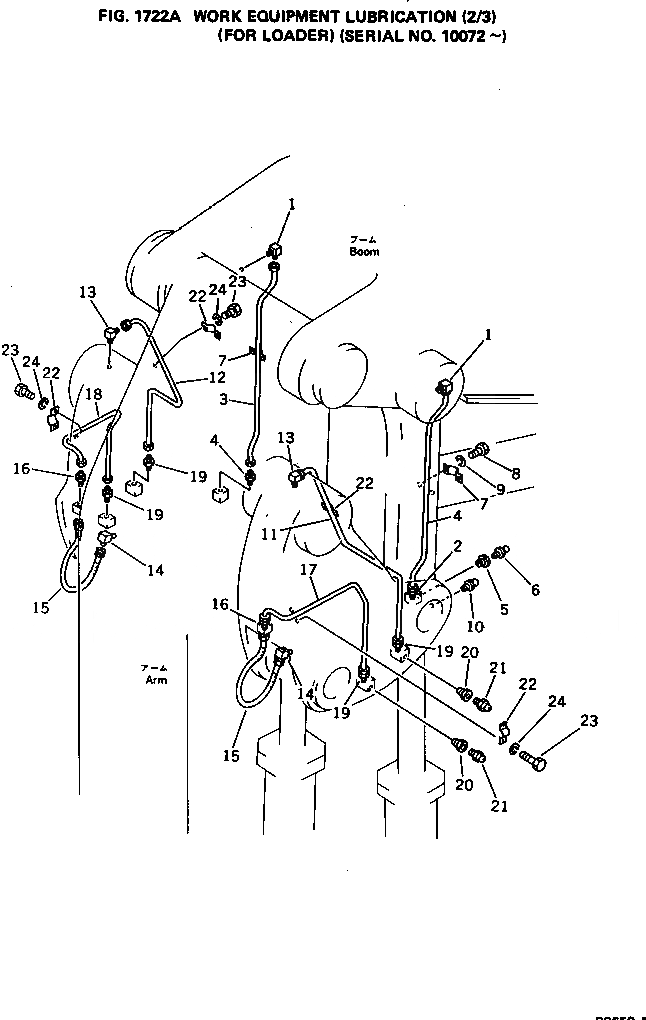 Схема запчастей Komatsu PC650-1 - РАБОЧЕЕ ОБОРУДОВАНИЕ СМАЗКА (/) (ДЛЯ ПОГРУЗ.)(№7-) РАБОЧЕЕ ОБОРУДОВАНИЕ
