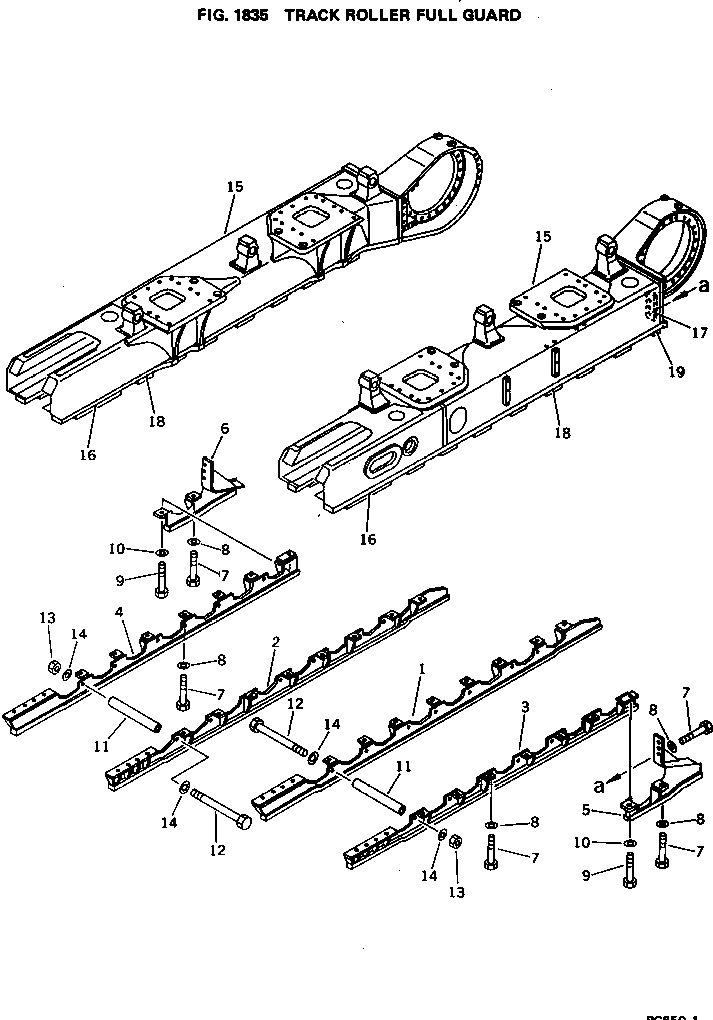 Схема запчастей Komatsu PC650-1 - ОПОРНЫЙ КАТОК ПОЛН. ЗАЩИТА ОПЦИОННЫЕ КОМПОНЕНТЫ