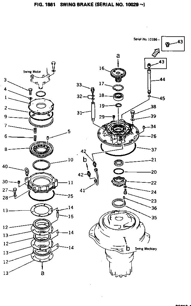 Схема запчастей Komatsu PC650-1 - ПОВОРОТН. ТОРМОЗ.(№9-) ОПЦИОННЫЕ КОМПОНЕНТЫ