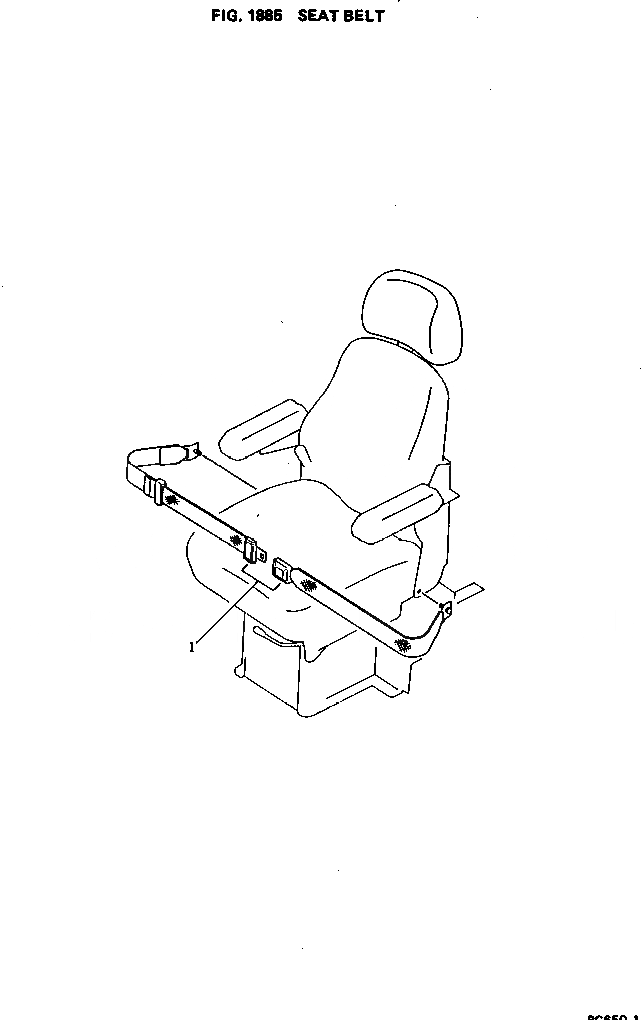 Схема запчастей Komatsu PC650-1 - РЕМЕНЬ БЕЗОПАСНОСТИ ОПЦИОННЫЕ КОМПОНЕНТЫ