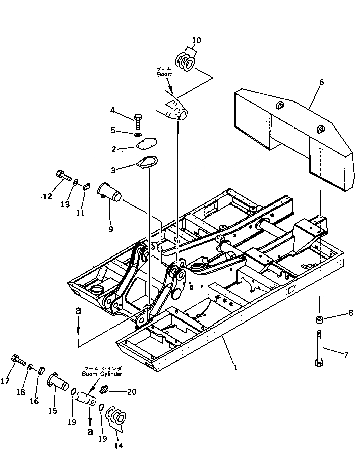 Схема запчастей Komatsu PC650-3 - ОСНОВНАЯ РАМА (ДЛЯ ВЫС. КАБИНА)(№-79) СИСТЕМА УПРАВЛЕНИЯ И ОСНОВНАЯ РАМА