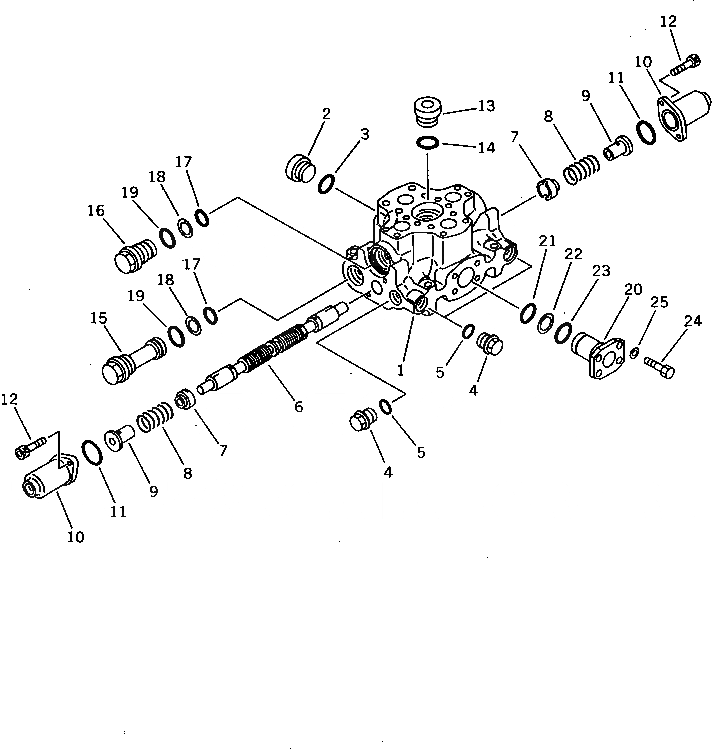 Схема запчастей Komatsu PC650-3 - ПОВОРОТН. SHADOW КЛАПАН (С FREE ПОВОРОТН.) (КРОМЕ ЯПОН.) УПРАВЛ-Е РАБОЧИМ ОБОРУДОВАНИЕМ