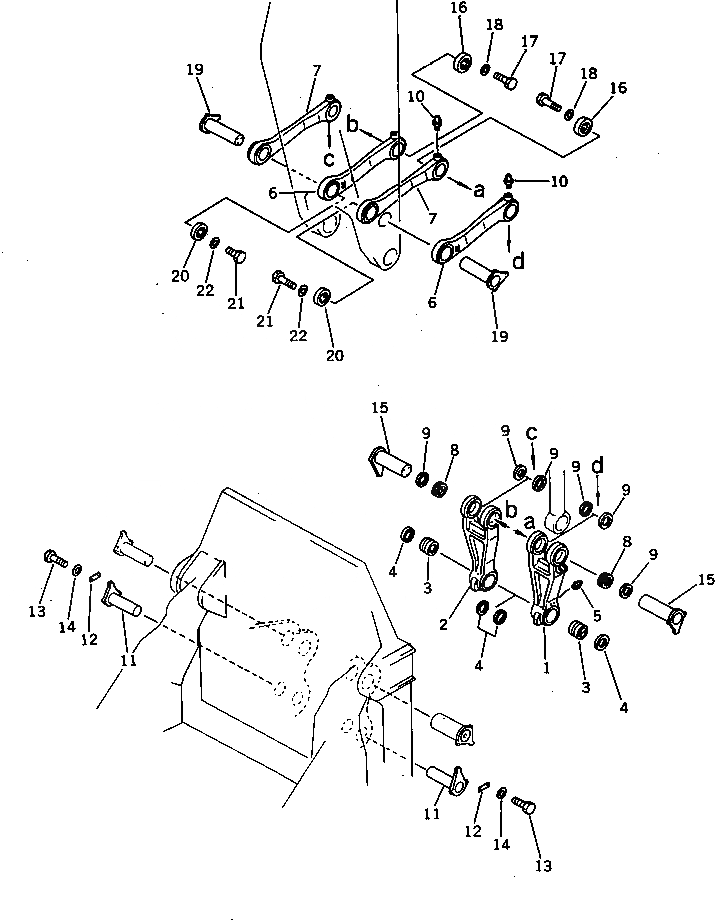 Схема запчастей Komatsu PC650-3 - СОЕДИНИТЕЛЬН. ЗВЕНО РАБОЧЕЕ ОБОРУДОВАНИЕ (ПОГРУЗ.)