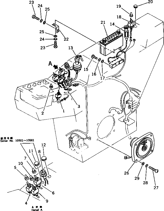 Схема запчастей Komatsu PC650-3 - ПАНЕЛЬ ПРИБОРОВ (/) (ДЛЯ ПОГРУЗ.) (ДЛЯ ЯПОН.) КОМПОНЕНТЫ ДВИГАТЕЛЯ И ЭЛЕКТРИКА