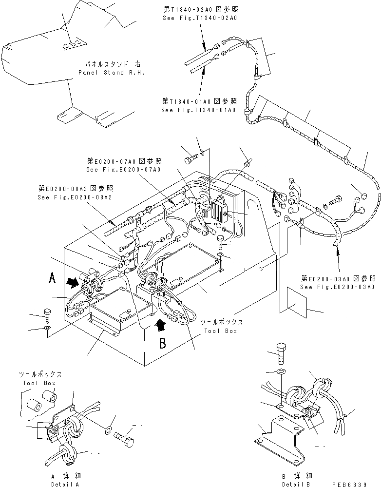 Схема запчастей Komatsu PC650-5 - УПРАВЛ-Е Э/ПРОВОДКА (С -STAGE SELECTOR OLSS) (W/-POSITION АВТОМАТИЧ. COMP.) (ДЛЯ ПОГРУЗ.) (ДЛЯ ECM)(№8-) ЭЛЕКТРИКА