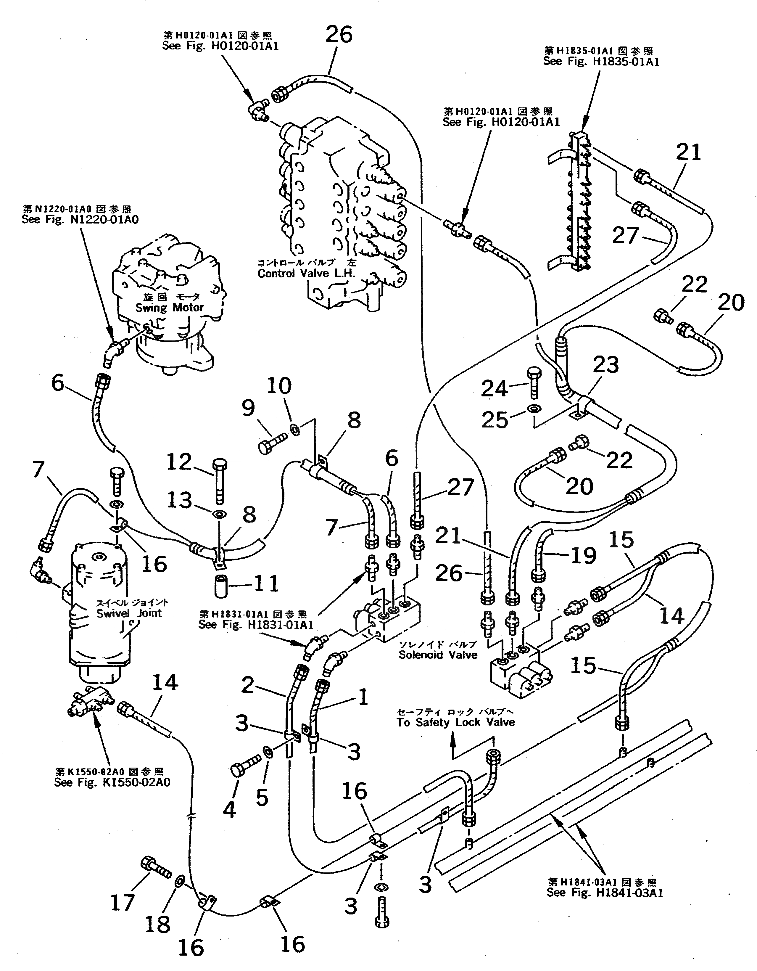Схема запчастей Komatsu PC650-5 - СОЛЕНОИДНЫЙ КЛАПАН ЛИНИЯ (ДЛЯ ПОГРУЗ.) (ДЛЯ ВЫС. КАБИНА) (TBG СПЕЦ-Я) ГИДРАВЛИКА