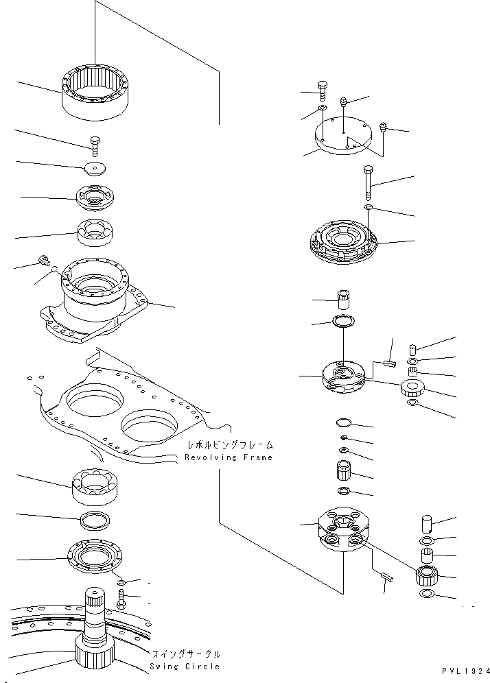 Схема запчастей Komatsu PC650-6 - МЕХАНИЗМ ПОВОРОТА В СБОРЕ (ЗАПЧАСТИ ДЛЯ ОБСЛУЖ-Я)(№-) ОСНОВН. КОМПОНЕНТЫ И РЕМКОМПЛЕКТЫ