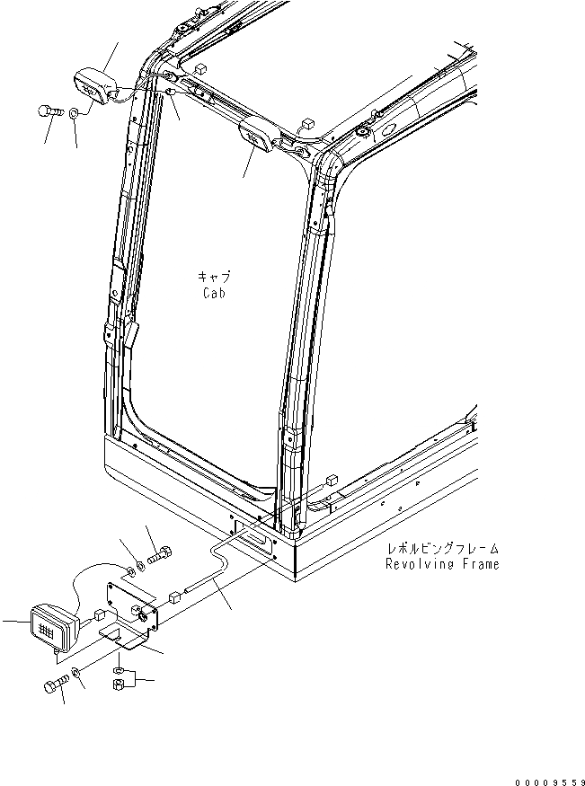 Схема запчастей Komatsu PC650-7-M1 - ДОПОЛН. РАБОЧ. ОСВЕЩЕНИЕ И ИМПУЛЬСН. ОСВЕЩЕНИЕ ЭЛЕКТРИКА