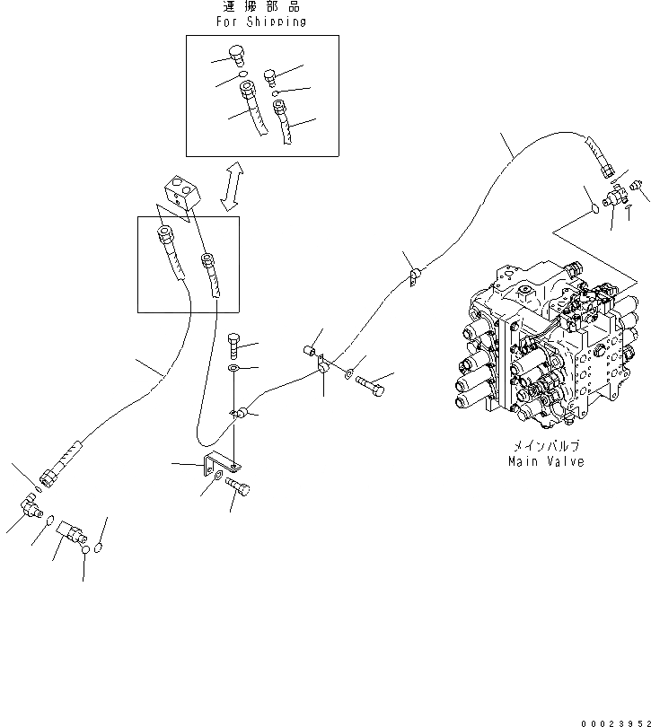 Схема запчастей Komatsu PC650-7-M1 - DRIFT PREВЕНТИЛЯТОР ЛИНИИ (РУКОЯТЬ) ГИДРАВЛИКА