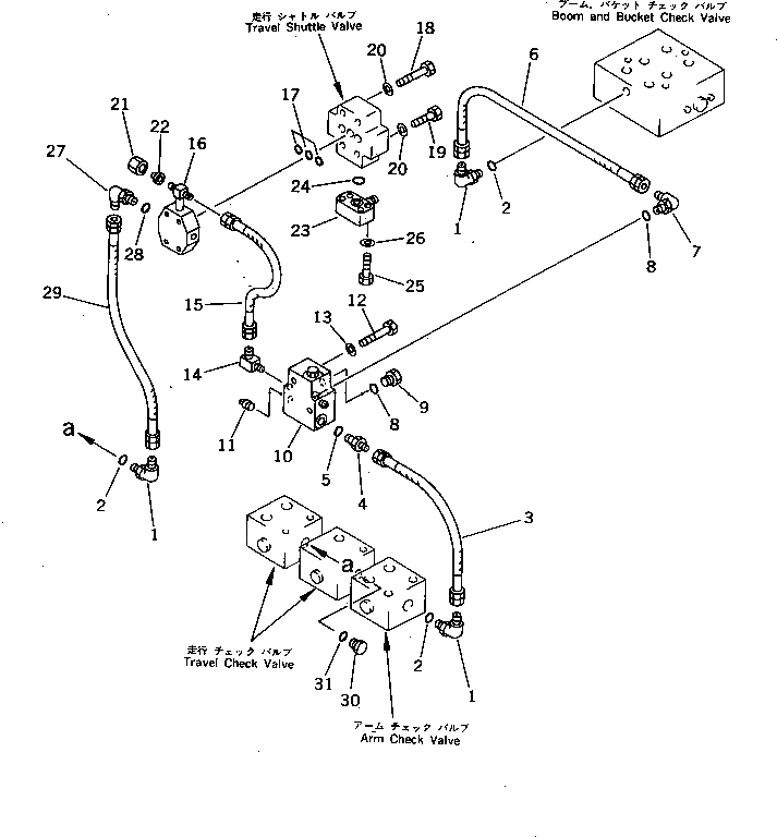 Схема запчастей Komatsu PC650LC-3 - ПРЯМ. ГИДРОЛИНИЯ ХОДА(/) (БЕЗ АВТОМ. ЗАМЕДЛЕНИЕ ОБОРОТОВ) (ДЛЯ ЭКСКАВАТ.)(№-7) УПРАВЛ-Е РАБОЧИМ ОБОРУДОВАНИЕМ