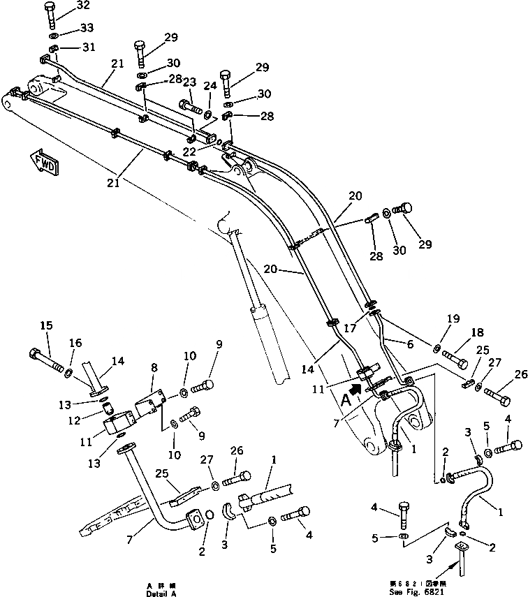 Схема запчастей Komatsu PC650LC-3 - ЦИЛИНДР КОВША ТРУБЫ (СТРЕЛА) (ДЛЯ КОРОТК. СТРЕЛА) РАБОЧЕЕ ОБОРУДОВАНИЕ (ЭКСКАВАТ.)