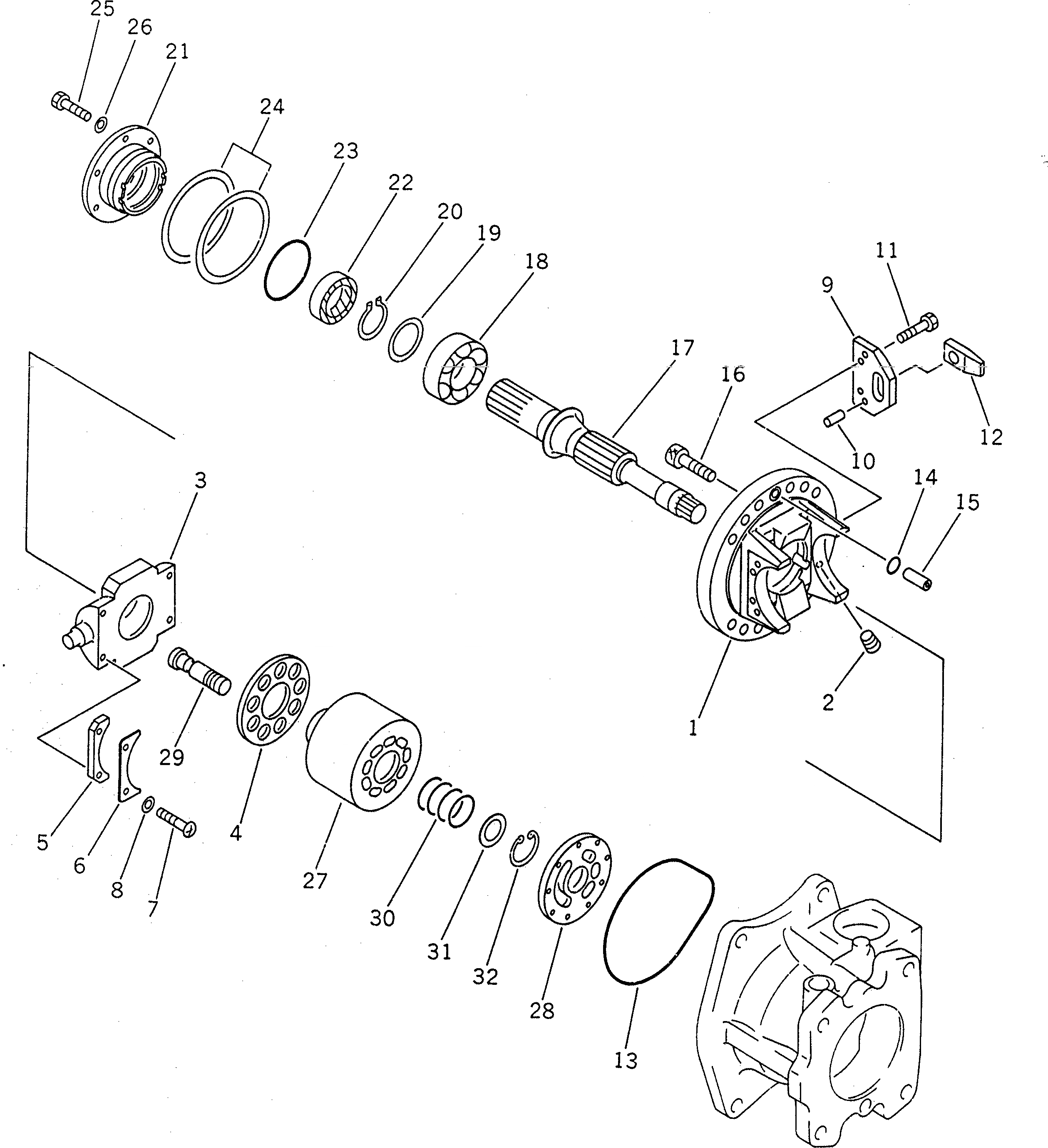 Схема запчастей Komatsu PC650LC-3 - ГИДР. НАСОС.¤ NO. (НАСОС /) (/) (С -STAGE SELECTOR MODE OLSS) УПРАВЛ-Е РАБОЧИМ ОБОРУДОВАНИЕМ