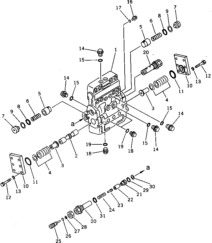 Схема запчастей Komatsu PC650LC-3 - ХОД ТОРМОЗНОЙ КЛАПАН (ДЛЯ ЯПОН.)(№-) УПРАВЛ-Е РАБОЧИМ ОБОРУДОВАНИЕМ