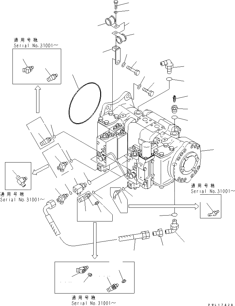 Схема запчастей Komatsu PC650LC-6 - NO. НАСОС ГИДРАВЛИКА