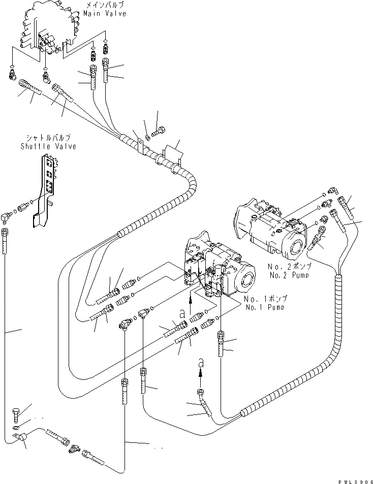 Схема запчастей Komatsu PC650LC-6 - O.L.S.S. ЛИНИЯ(№-999) ГИДРАВЛИКА