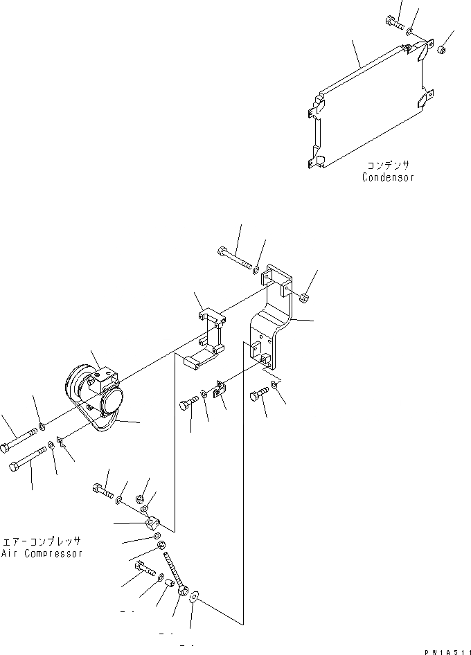 Схема запчастей Komatsu PC650LC-6A - КОНДИЦ. ВОЗДУХА (CONDITIONER И КОМПРЕССОР)(№-) КАБИНА ОПЕРАТОРА И СИСТЕМА УПРАВЛЕНИЯ