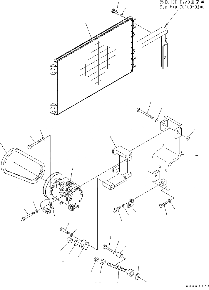 Схема запчастей Komatsu PC650LC-7-M1 - КОНДИЦ. ВОЗДУХА (КОНДЕНСАТОР И КОМПРЕССОР) КАБИНА ОПЕРАТОРА И СИСТЕМА УПРАВЛЕНИЯ