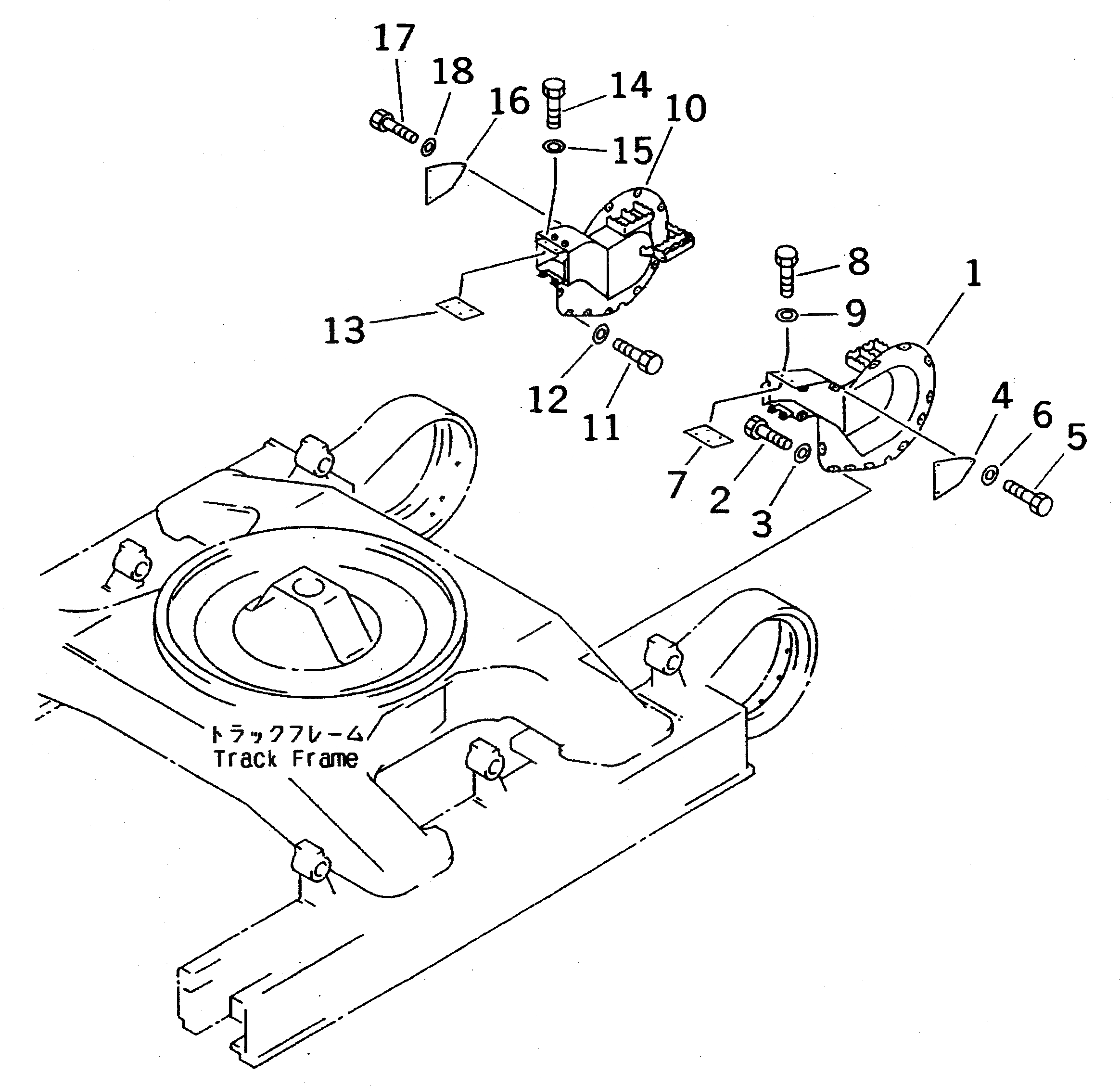 Схема запчастей Komatsu PC650LC-5 - МОТОР ХОДА ЧАСТИ КОРПУСА (EC СПЕЦ-Я.)(№9-) ХОДОВАЯ