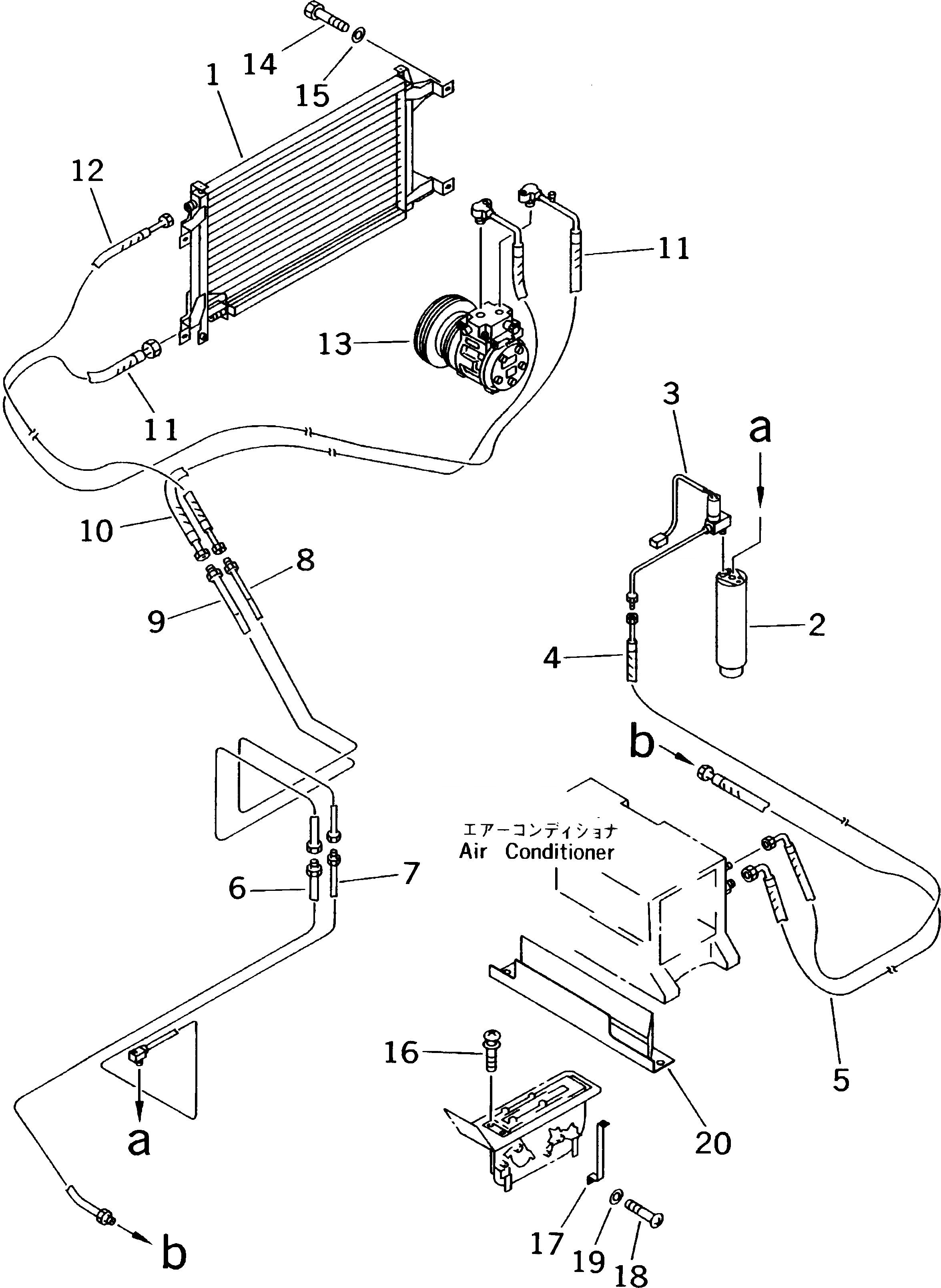 Схема запчастей Komatsu PC650LC-5 - КОНДИЦ. ВОЗДУХА (КОНДЕНСАТОР И ПАНЕЛЬ) (ДЛЯ LO КАБИНА)(№-78) КАБИНА ОПЕРАТОРА И СИСТЕМА УПРАВЛЕНИЯ
