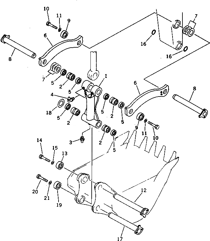 Схема запчастей Komatsu PC650SE-3 - СОЕДИНИТЕЛЬН. ЗВЕНО РАБОЧЕЕ ОБОРУДОВАНИЕ (ЭКСКАВАТ.)