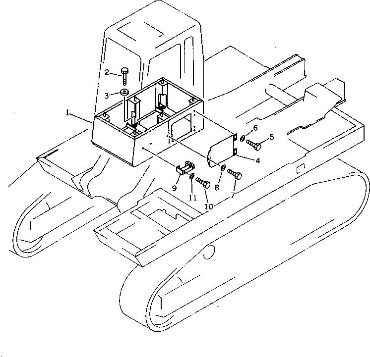Схема запчастей Komatsu PC650SE-3 - КАБИНА КРЕПЛЕНИЕ (ДЛЯ ВЫС. КАБИНА)(№-79) ЧАСТИ КОРПУСА
