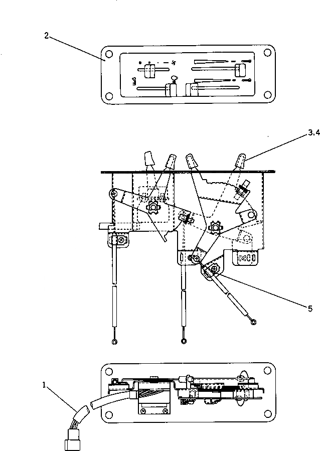 Схема запчастей Komatsu PC650SE-3 - УПРАВЛ-Е БЛОК (С КОНДИЦИОНЕРОМ) ЧАСТИ КОРПУСА
