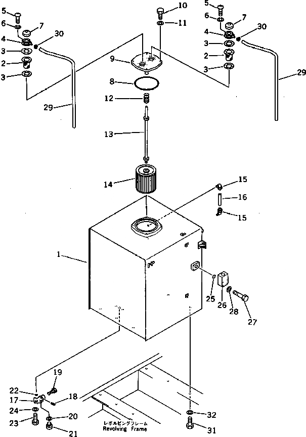 Схема запчастей Komatsu PC650SE-3 - ГИДР. БАК.(№-8) УПРАВЛ-Е РАБОЧИМ ОБОРУДОВАНИЕМ