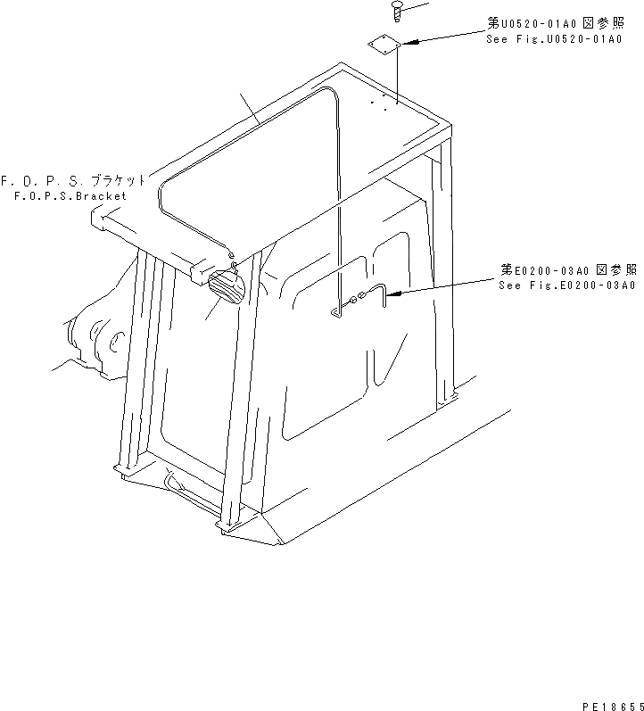 Схема запчастей Komatsu PC650SE-5 - F.O.P.S. (РАБОЧ. ОСВЕЩЕНИЕ)(№-78) КАБИНА ОПЕРАТОРА И СИСТЕМА УПРАВЛЕНИЯ