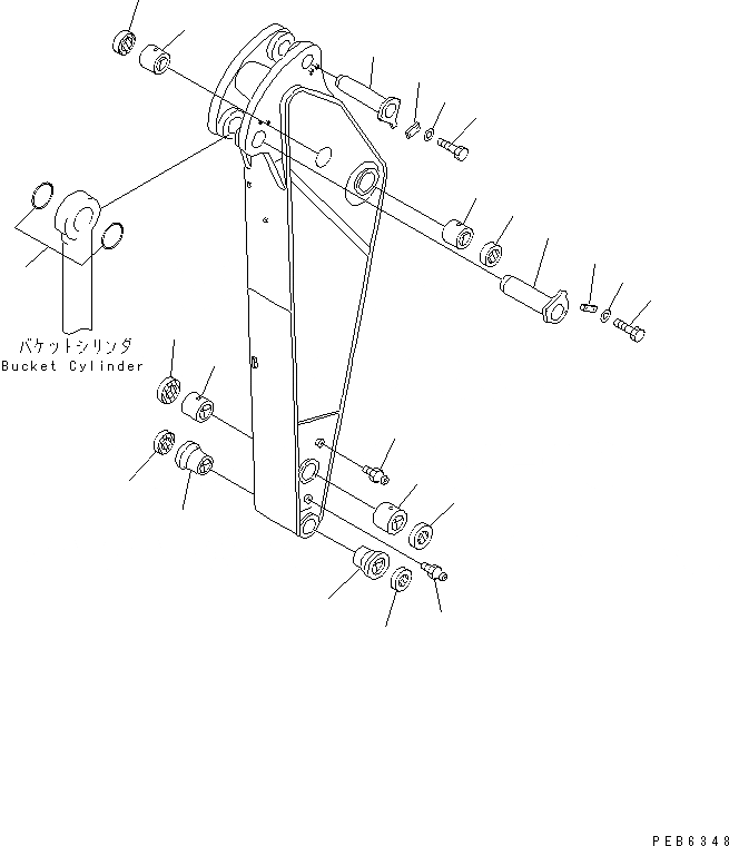 Схема запчастей Komatsu PC650SE-5 - КОРОТК. РУКОЯТЬ LEES (SE)(№79-) РАБОЧЕЕ ОБОРУДОВАНИЕ
