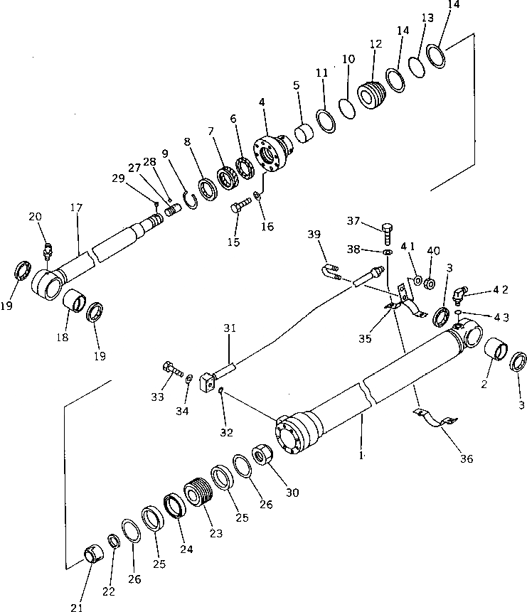 Схема запчастей Komatsu PC70-6 - ЦИЛИНДР РУКОЯТИ РАБОЧЕЕ ОБОРУДОВАНИЕ
