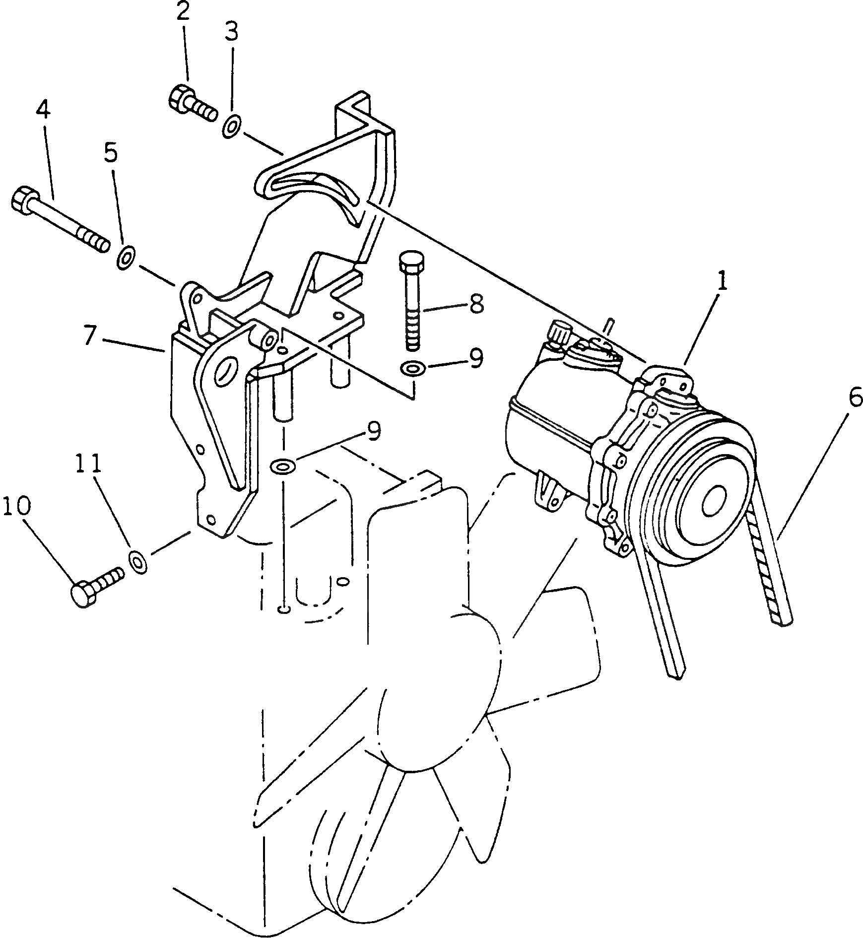 Схема запчастей Komatsu PC70-6S - CAR ЛИНИЯ ОХЛАЖДЕНИЯ (/) ЧАСТИ КОРПУСА