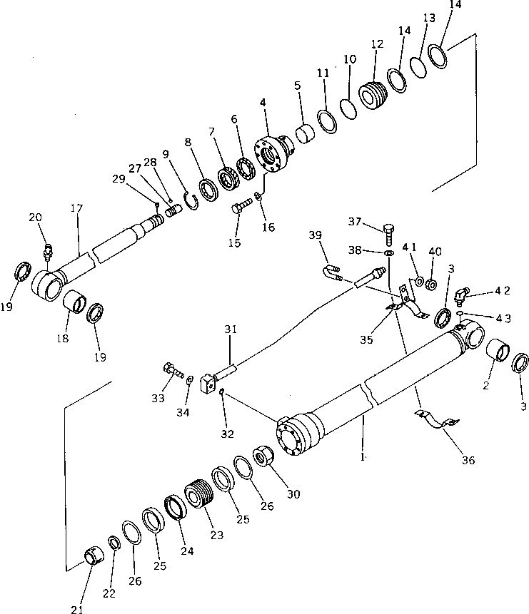 Схема запчастей Komatsu PC70-6S - ЦИЛИНДР РУКОЯТИ РАБОЧЕЕ ОБОРУДОВАНИЕ