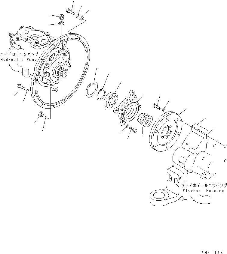 Схема запчастей Komatsu PC70-7-B - ДЕМПФЕР(№7-) КОМПОНЕНТЫ ДВИГАТЕЛЯ