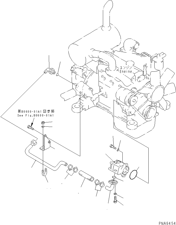 Схема запчастей Komatsu PC70-7-B - ОТВАЛ ЛИНИЯ (ВЕРХН.) (ЛИНИЯ НАСОСА)(№-7) ГИДРАВЛИКА