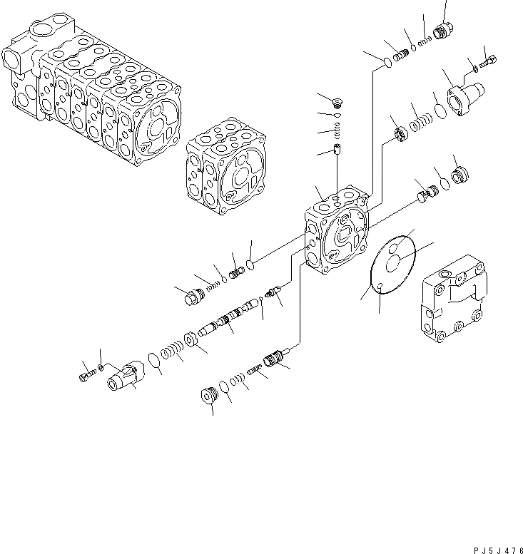 Схема запчастей Komatsu PC70-7-B - ОСНОВН. КЛАПАН (9-КЛАПАН) (9/9) (ДЛЯ ОТВАЛ)(№7-) ОСНОВН. КОМПОНЕНТЫ И РЕМКОМПЛЕКТЫ