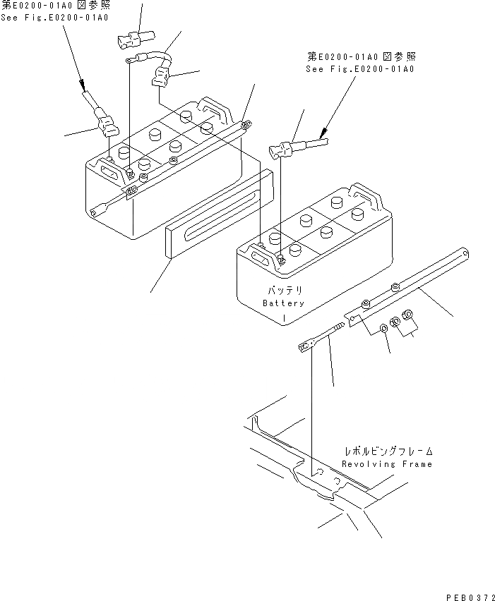 Схема запчастей Komatsu PC710-5 - АККУМУЛЯТОР КОРПУС(№8-) ЭЛЕКТРИКА