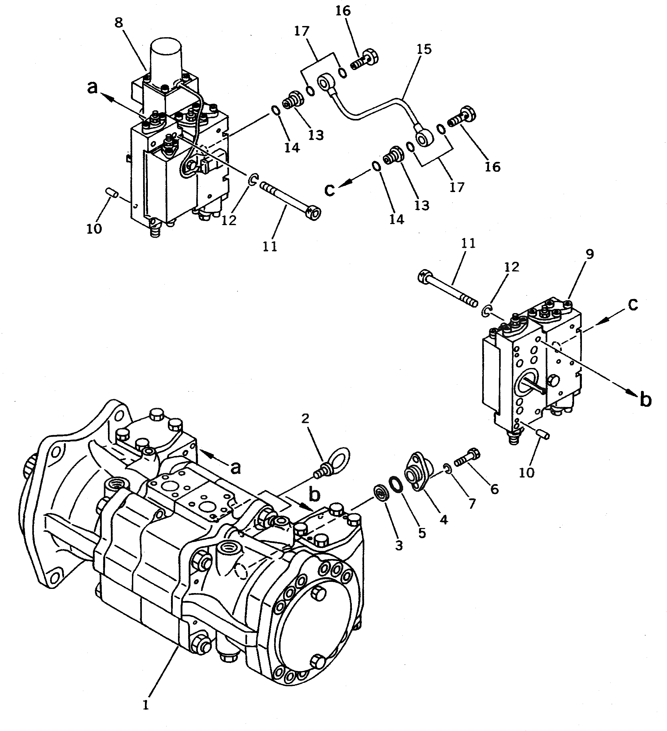 Схема запчастей Komatsu PC710-5 - NO. НАСОС (/) (С -STAGE SELECTOR MODE OLSS) (КРОМЕ ЯПОН.)(№8-) ГИДРАВЛИКА