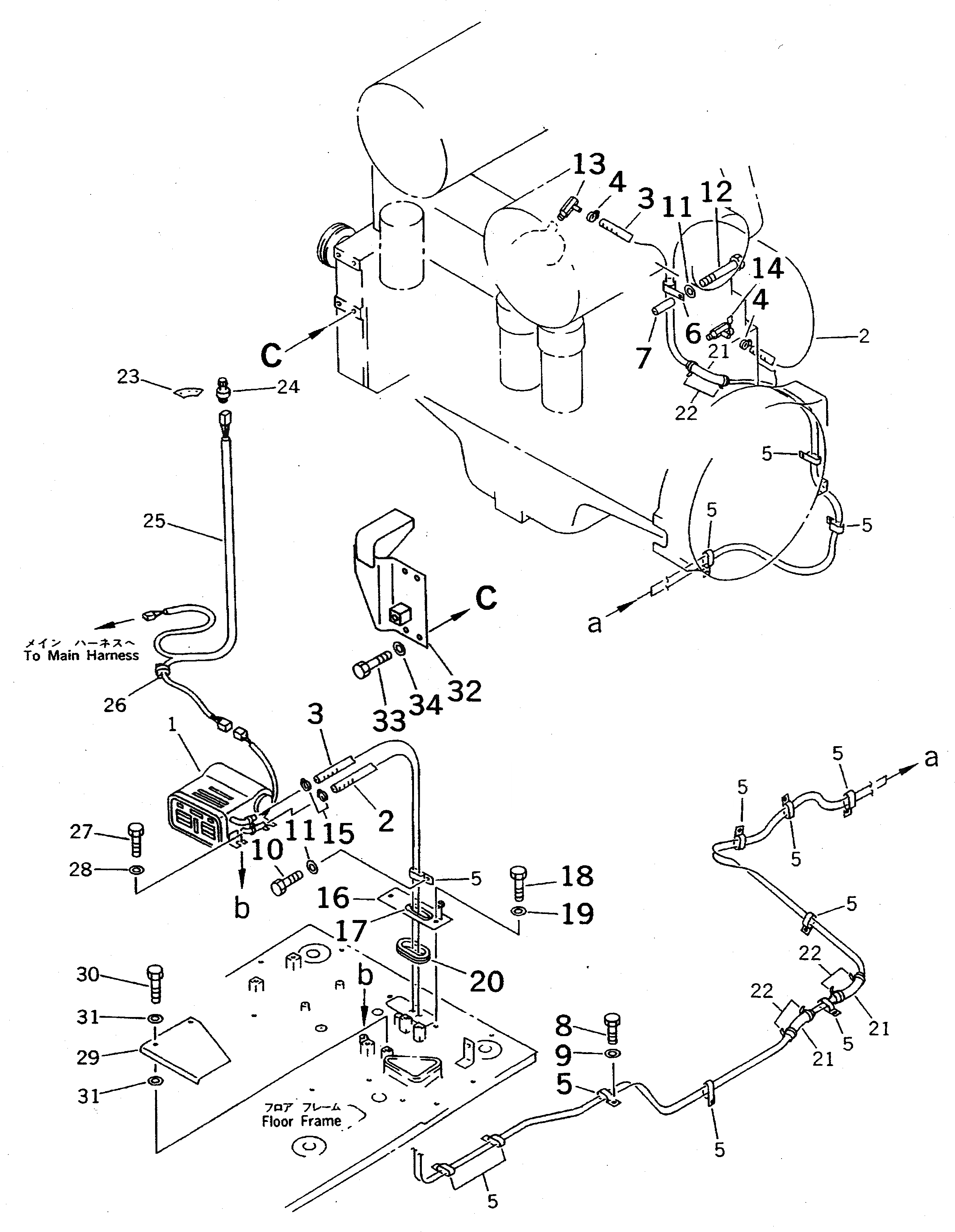 Схема запчастей Komatsu PC710-5 - ОБОГРЕВАТЕЛЬ. (EC СПЕЦ-Я.)(№-) КАБИНА ОПЕРАТОРА И СИСТЕМА УПРАВЛЕНИЯ