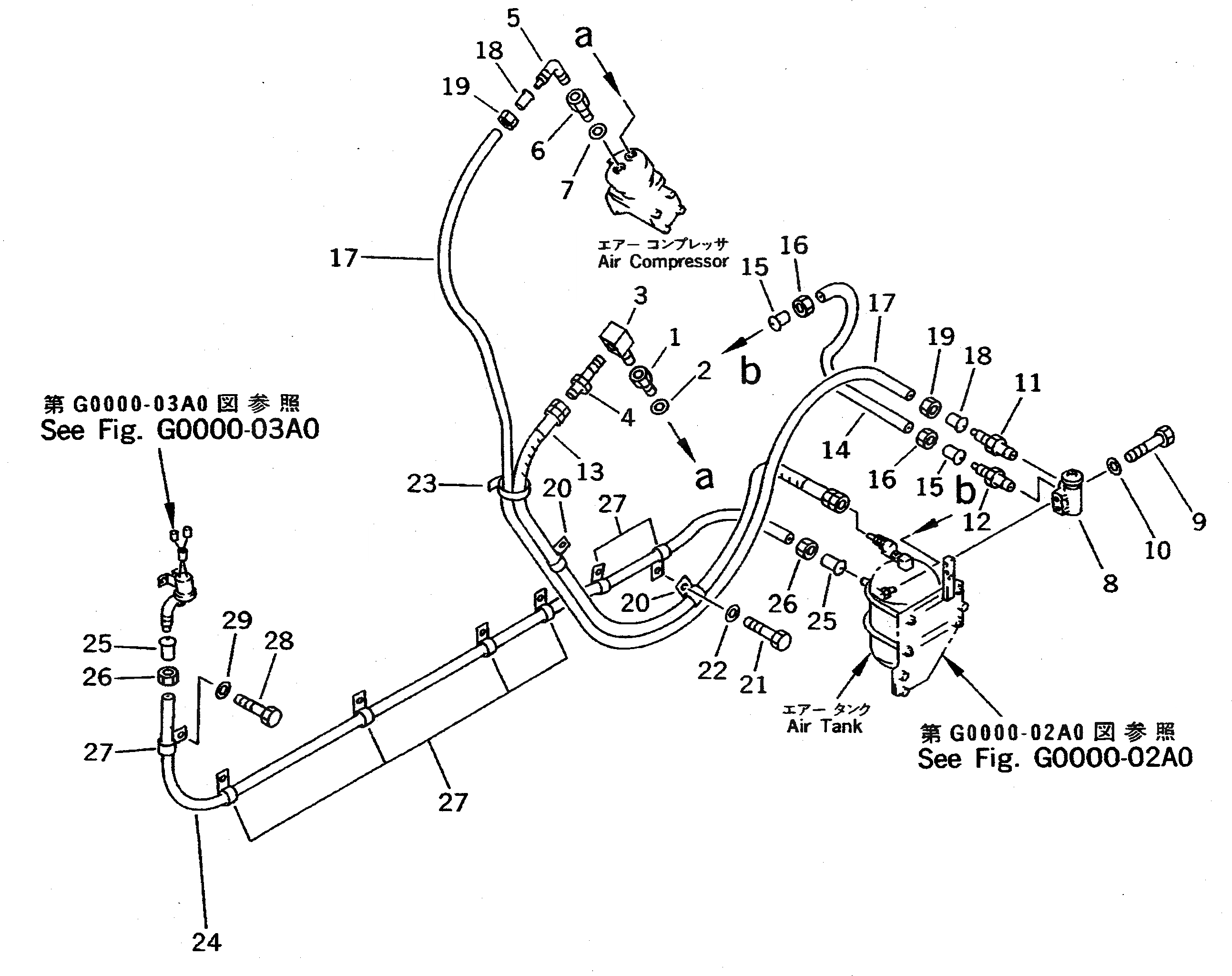 Схема запчастей Komatsu PC710-5 - ВОЗД. СИСТЕМА (GOVERNER ТРУБЫ) ВОЗД. СИСТЕМА