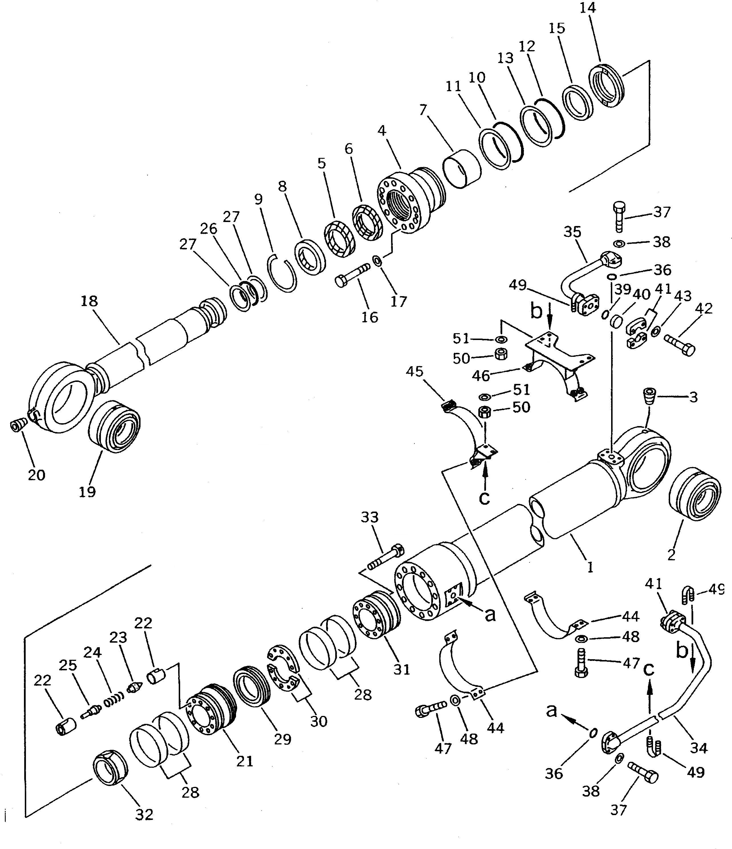 Схема запчастей Komatsu PC710SE-5 - ЦИЛИНДР КОВША (ЭКСКАВАТ.) РАБОЧЕЕ ОБОРУДОВАНИЕ