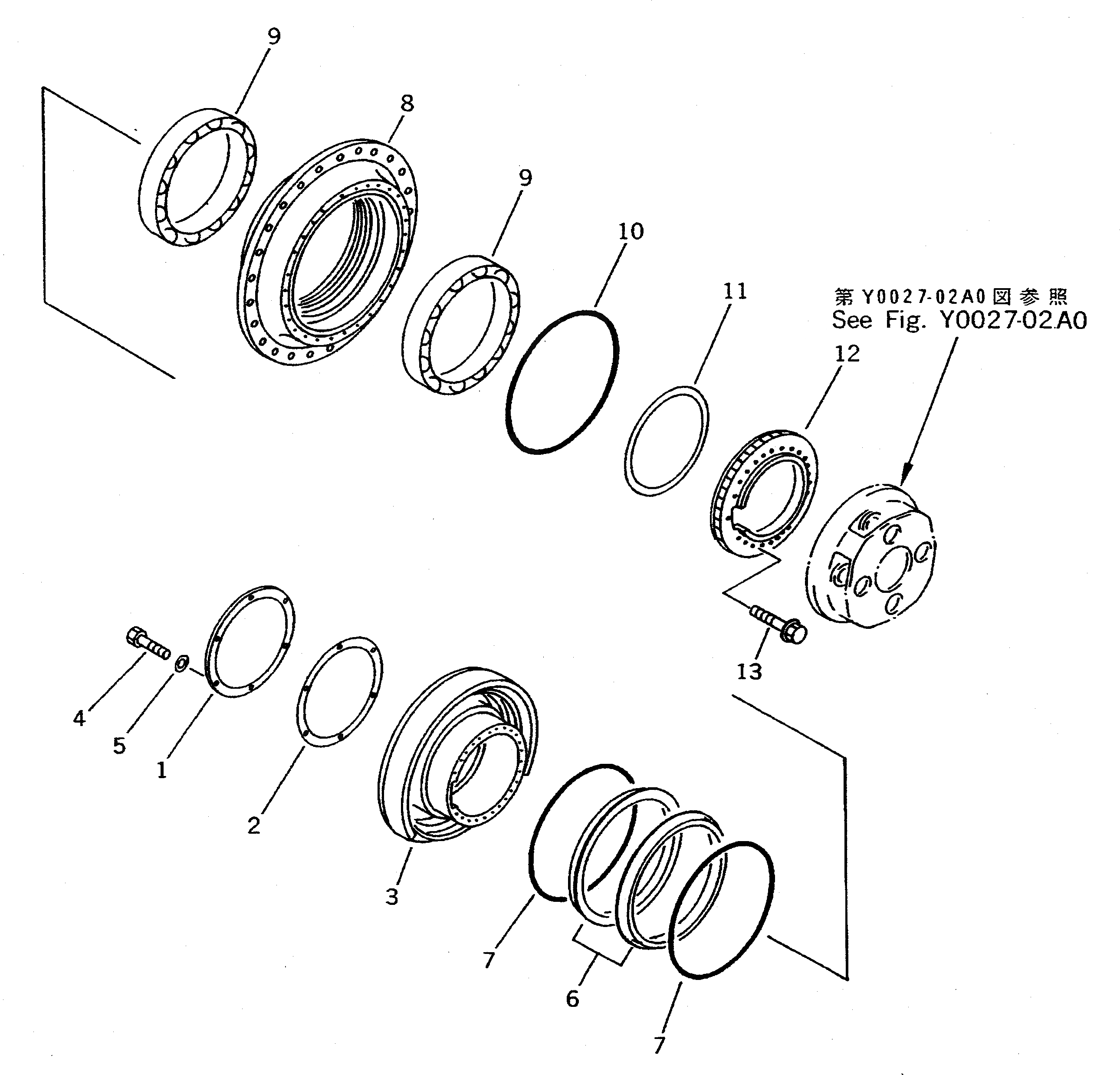 Схема запчастей Komatsu PC710SE-5 - КОНЕЧНАЯ ПЕРЕДАЧА (/) (ПОСТАВЛЯЕТСЯ ОТДЕЛЬНО) ОСНОВН. КОМПОНЕНТЫ И РЕМКОМПЛЕКТЫ