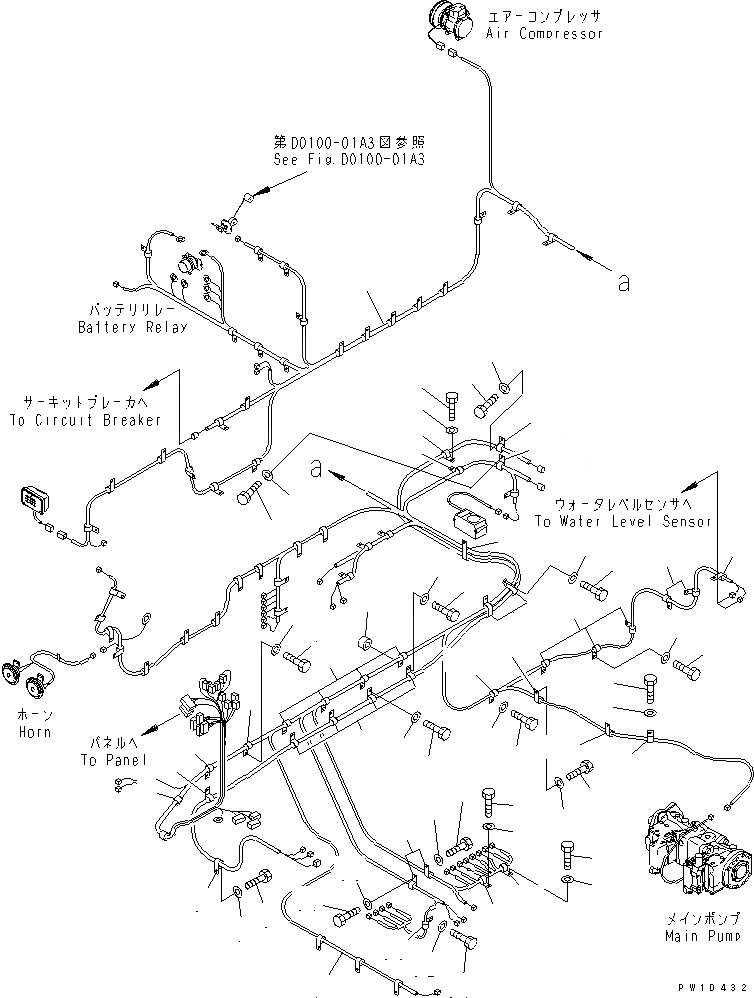 Схема запчастей Komatsu PC750-6 - ЭЛЕКТРОПРОВОДКА (ОСНОВН. Э/ПРОВОДКА¤ ЭЛЕКТРОПРОВОДКА) (ДЛЯ НИЗ. КАБИНА) (ДЛЯ ПОГРУЗ.)(№-) ЭЛЕКТРИКА