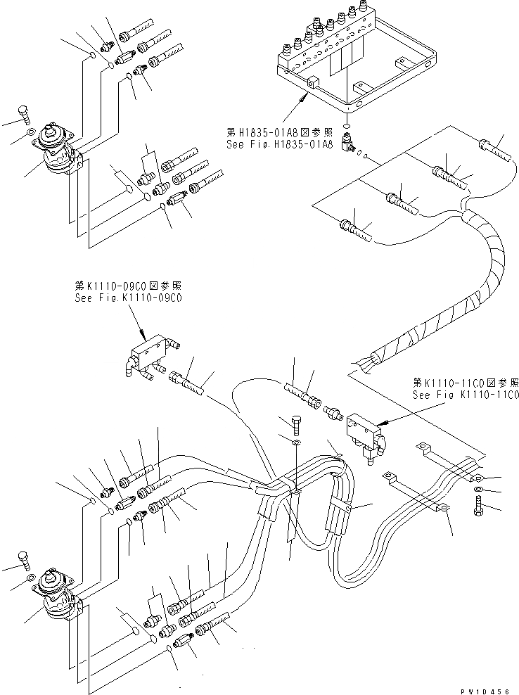 Схема запчастей Komatsu PC750-6 - ОСНОВН. КОНСТРУКЦИЯ (РАБОЧАЯ ЛИНИЯ PPC) (ШЛАНГИ¤ ЛЕВ.) (ДЛЯ НИЗ. КАБИНА) (ДЛЯ ПОГРУЗ.)(№-) КАБИНА ОПЕРАТОРА И СИСТЕМА УПРАВЛЕНИЯ