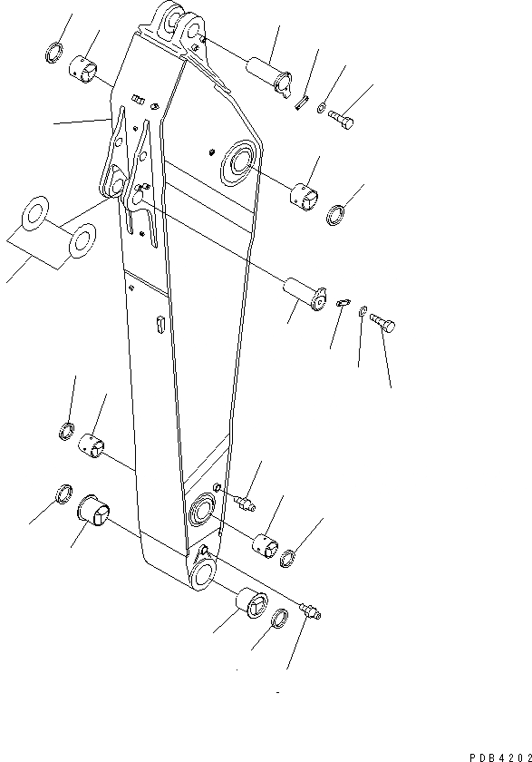 Схема запчастей Komatsu PC750-6-AM - РУКОЯТЬ (.M) (ДЛЯ ЭКСКАВАТ.) РАБОЧЕЕ ОБОРУДОВАНИЕ