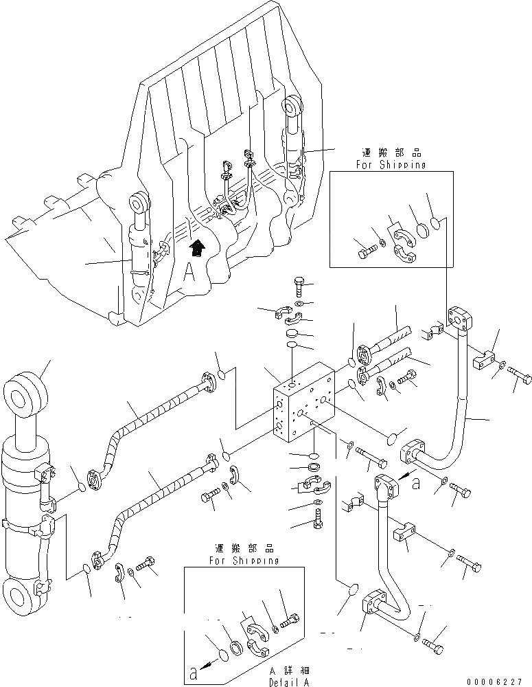 Схема запчастей Komatsu PC750-6-AM - НИЖН. ЛИНИЯ ЦИЛИНДРА КОВША (КОВШ ) (ДЛЯ .M) (ДЛЯ ПОГРУЗ.) (СОЕДИНИТЕЛЬН. ЗВЕНО LESS)(№-) РАБОЧЕЕ ОБОРУДОВАНИЕ